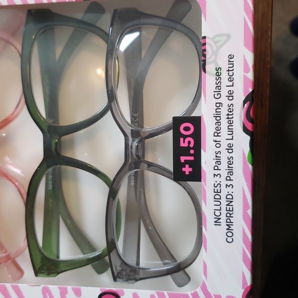 Betsey Johnson Set of 3 Cats Eye Reading Glasses +1.50 Strength - Picture 6 of 11